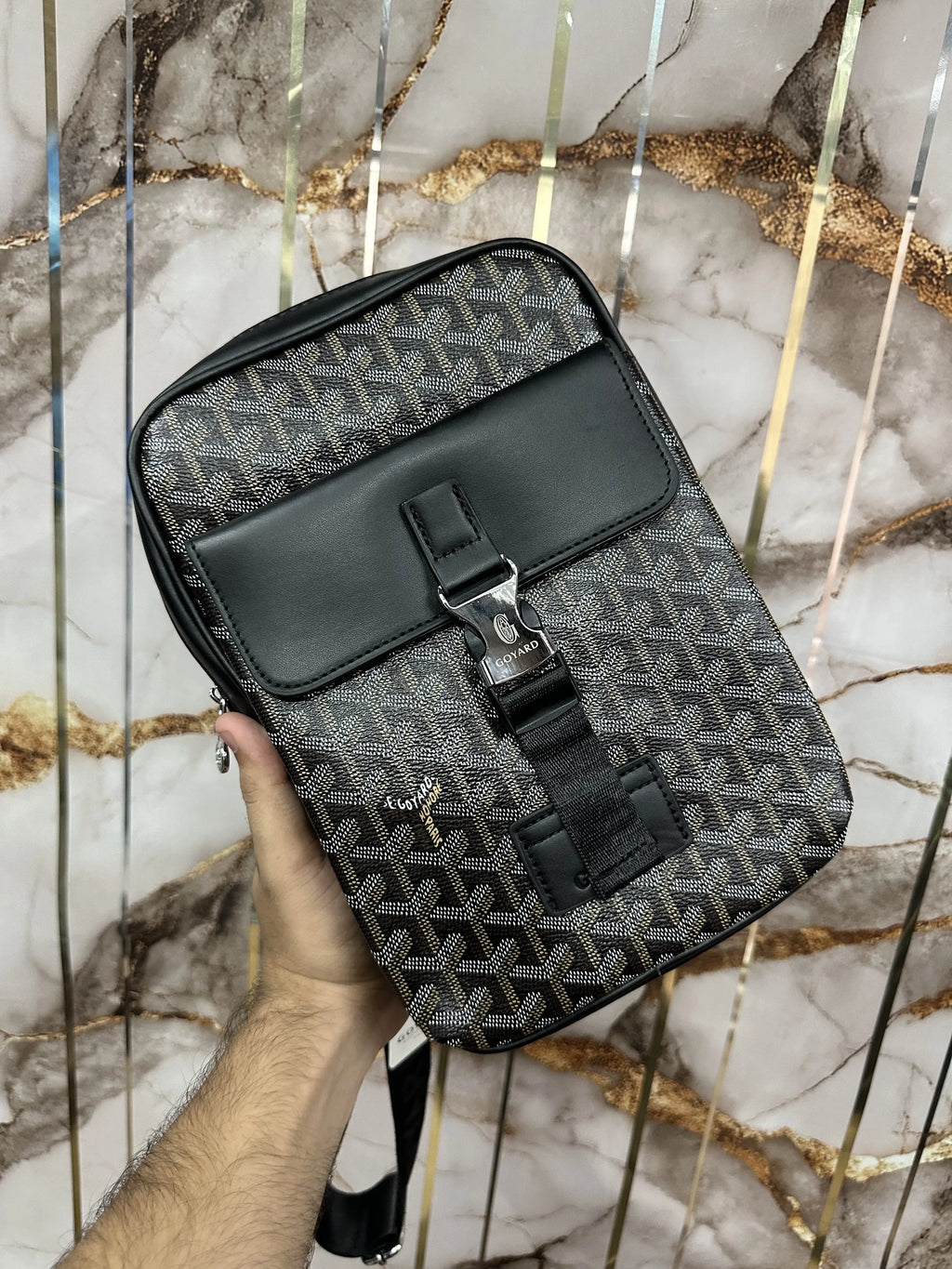 Goyar d Black Brown Premium Sling Bag g219