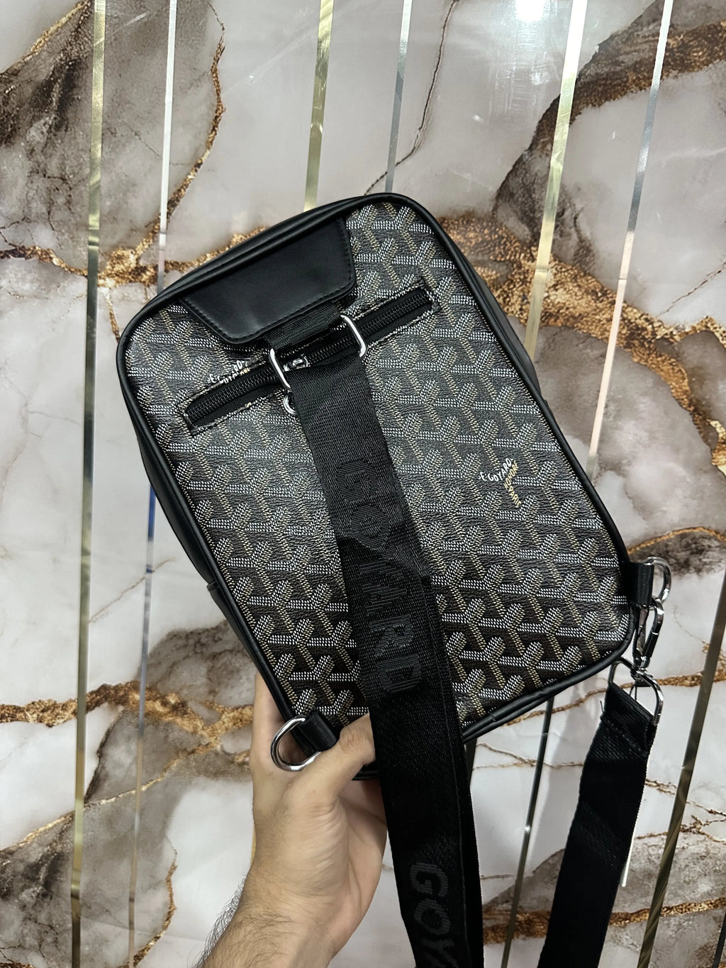 Goyar d Black Brown Premium Sling Bag g219