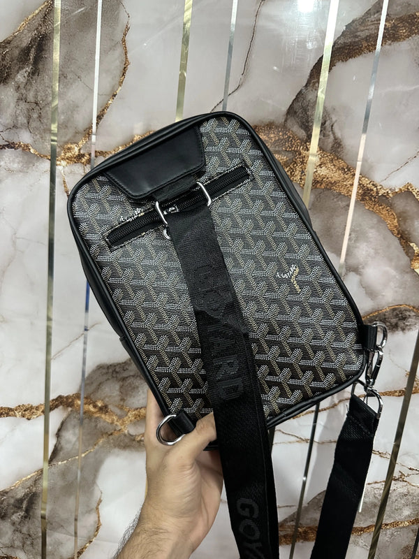 Goyar d Black Brown Premium Sling Bag g219