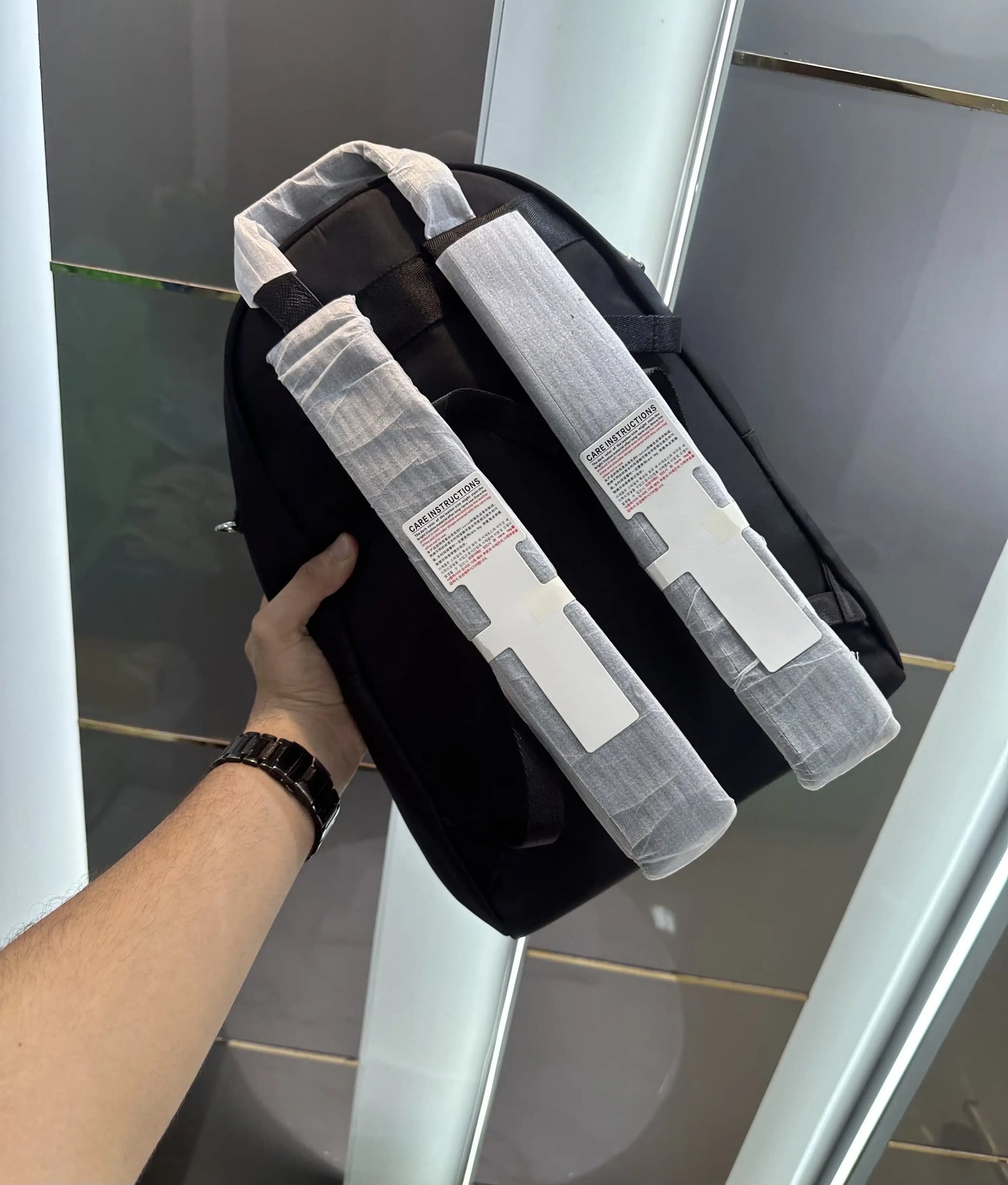 Prad a Black Re-Nylon Luxury Imported BackPack