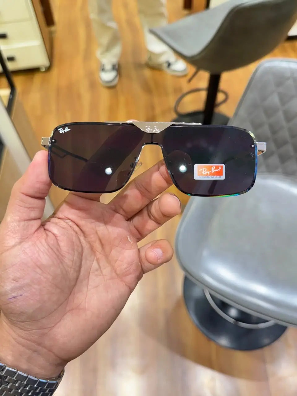 Rayban 24026 silver black