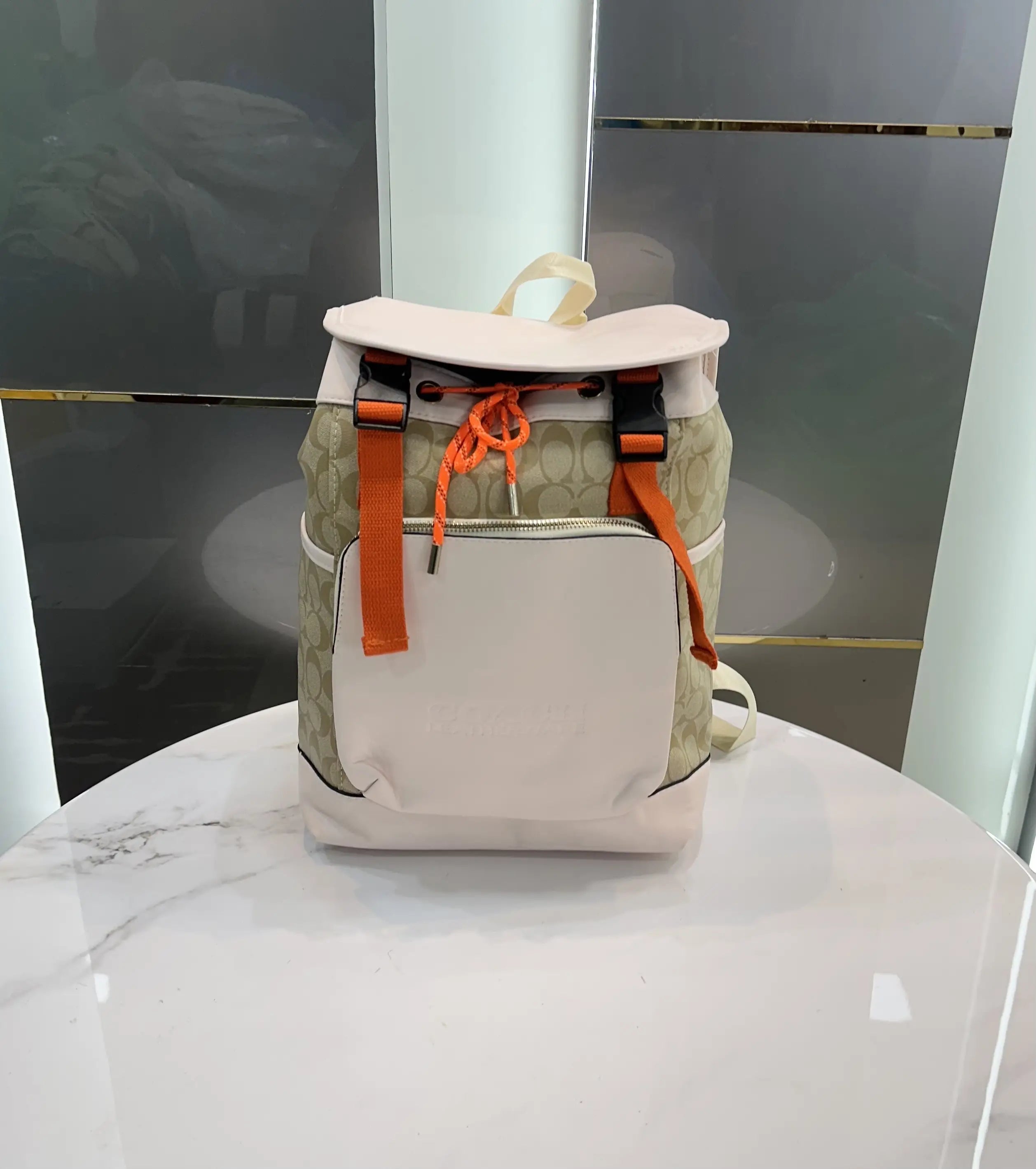 Coac h Monogram Imported BackPack Apricot Pink