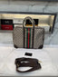 Gucci Monogram Luxury Laptop+Travel Bag Beige g298