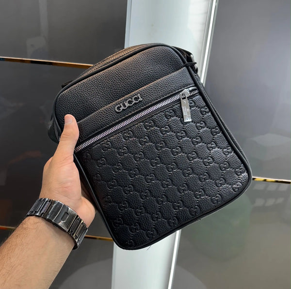 Gucc i Black Monogram Premium Sling Bag 2002