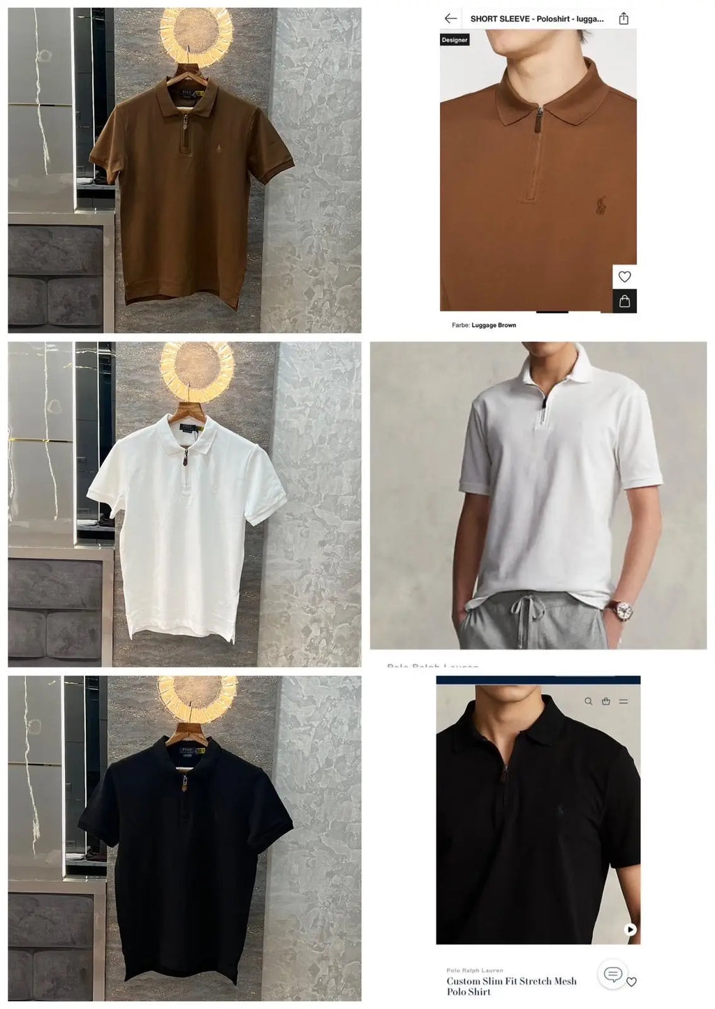 Ralp h Lauren White Embroidery Logo Premium Classic Polo T-Shirt