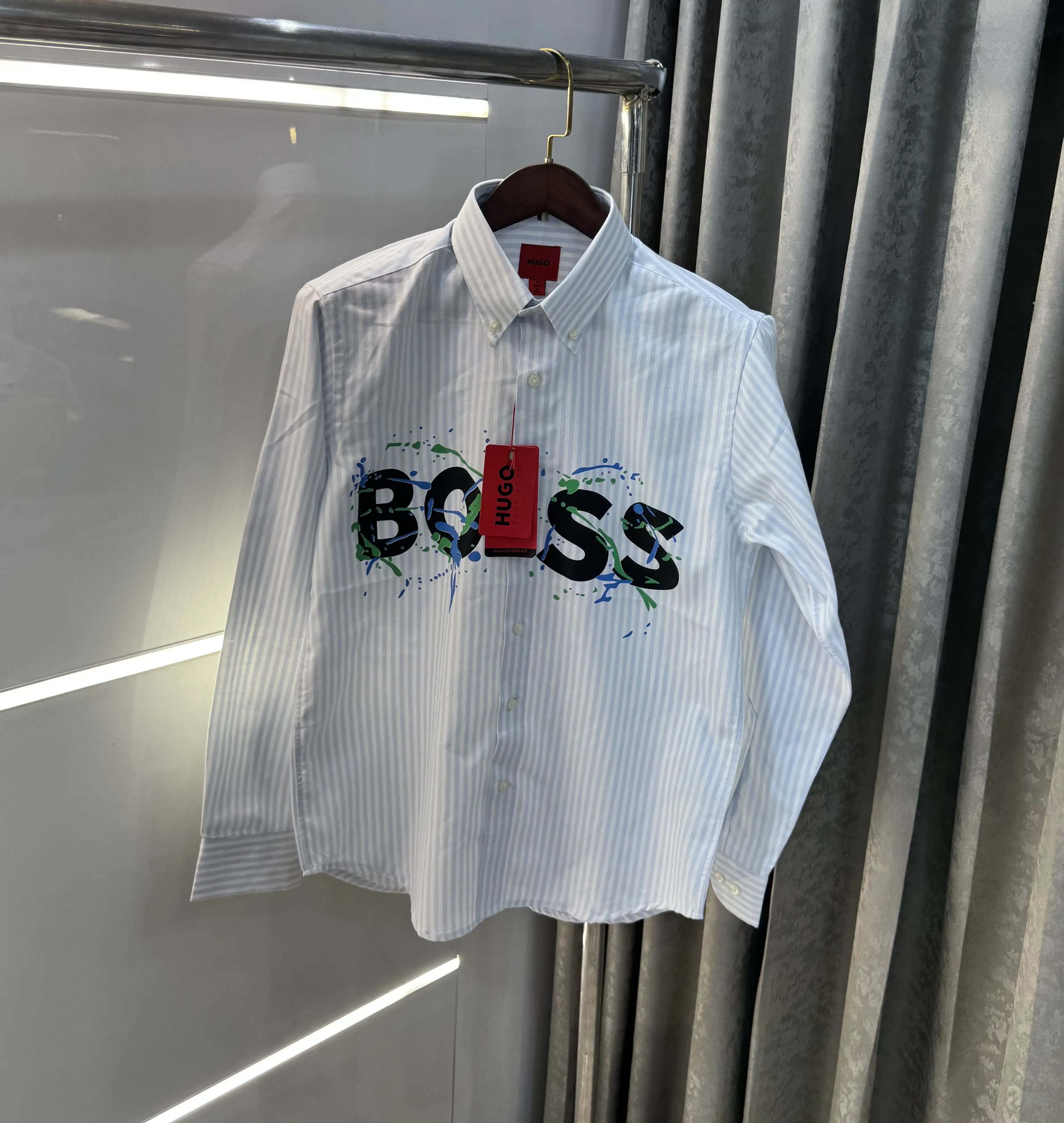 Hugo Boss Sky Blue Logo Work Premium Shirt Secondary image