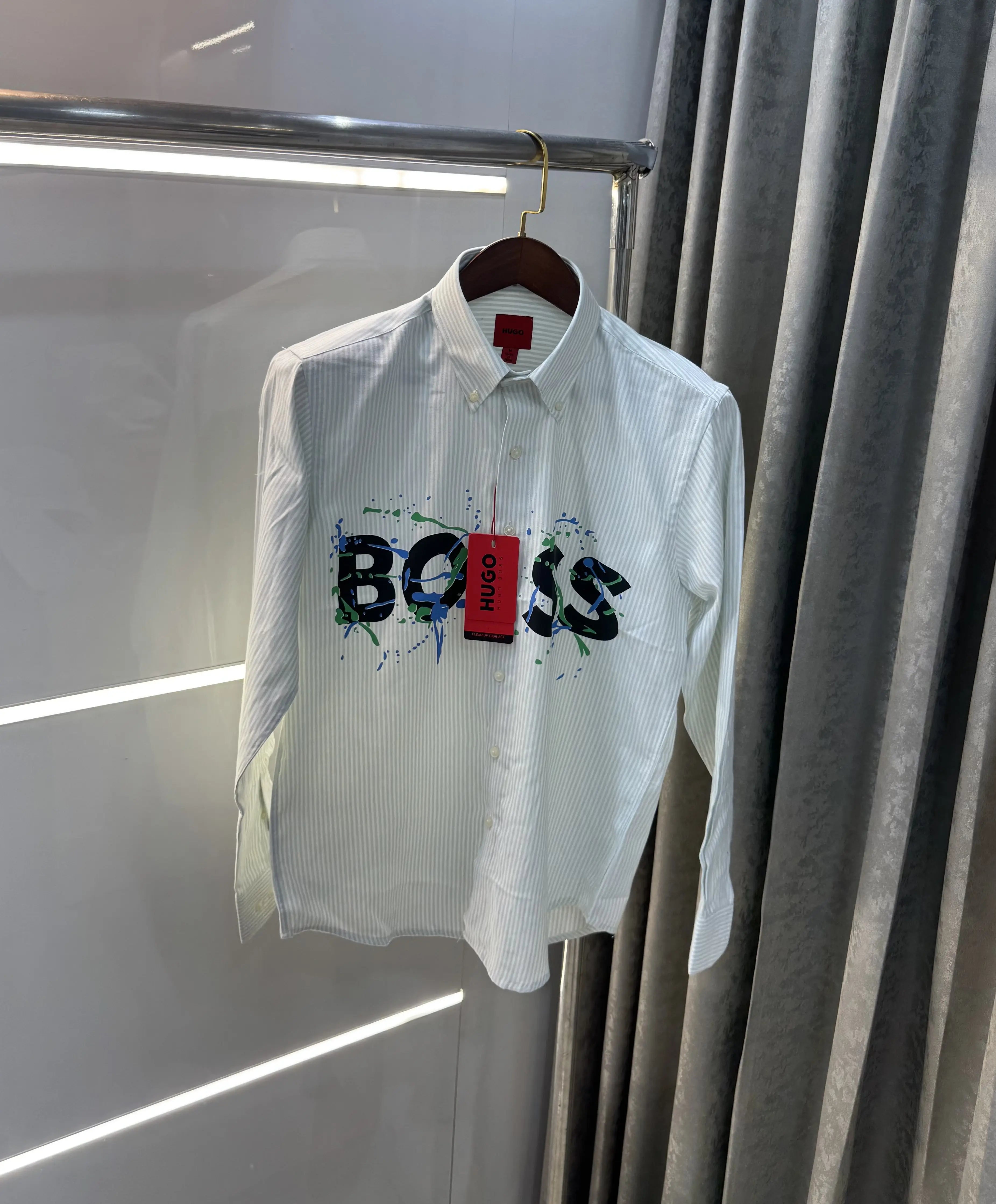 Hugo Boss Green Logo Work Premium Shirt Secondary image