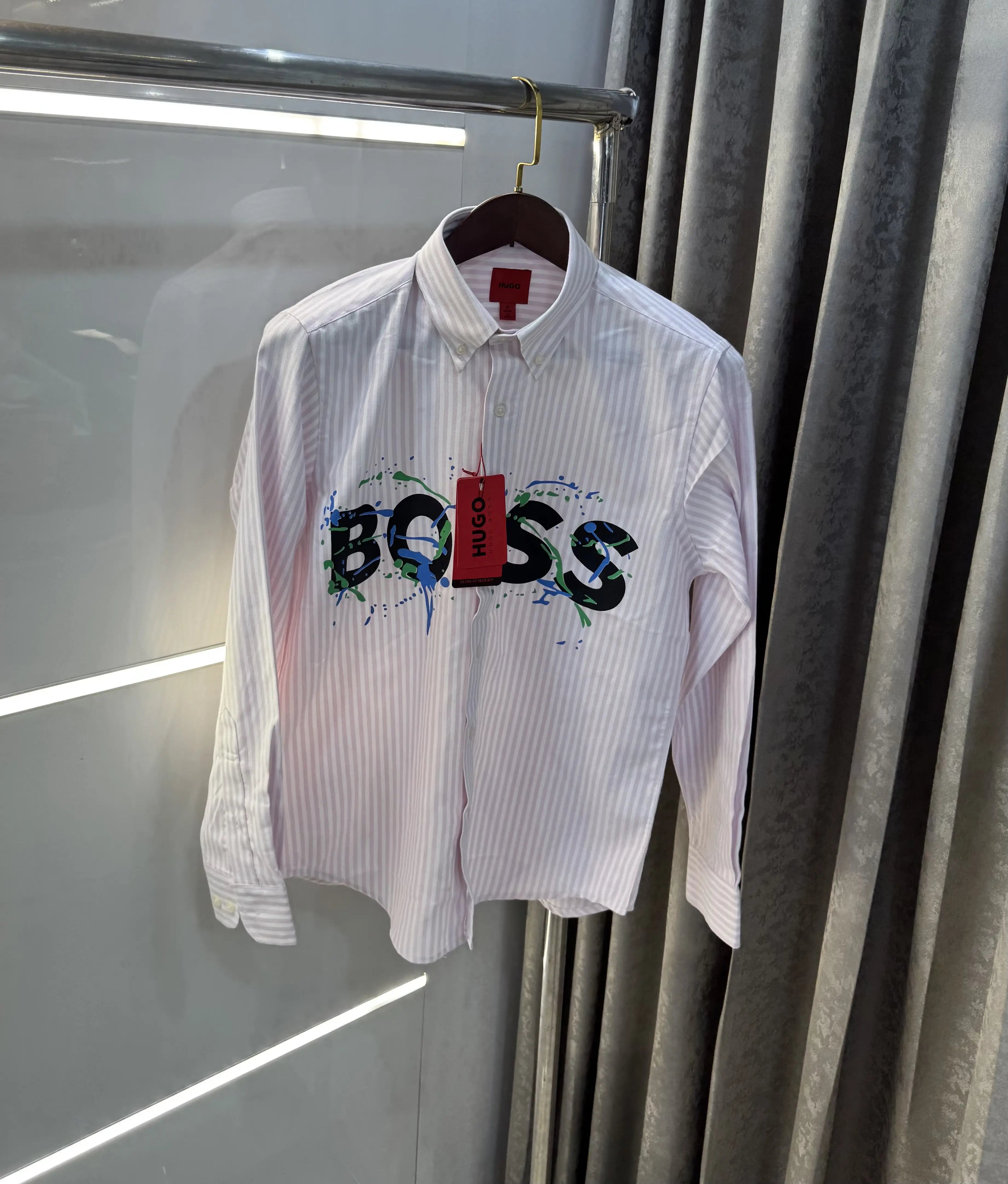 Hugo Boss Pink Logo Work Premium Shirt Main image