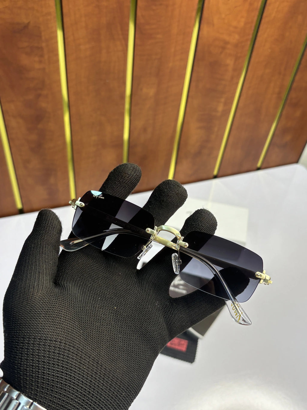 Rayban Rocky Asap Gold Blue 