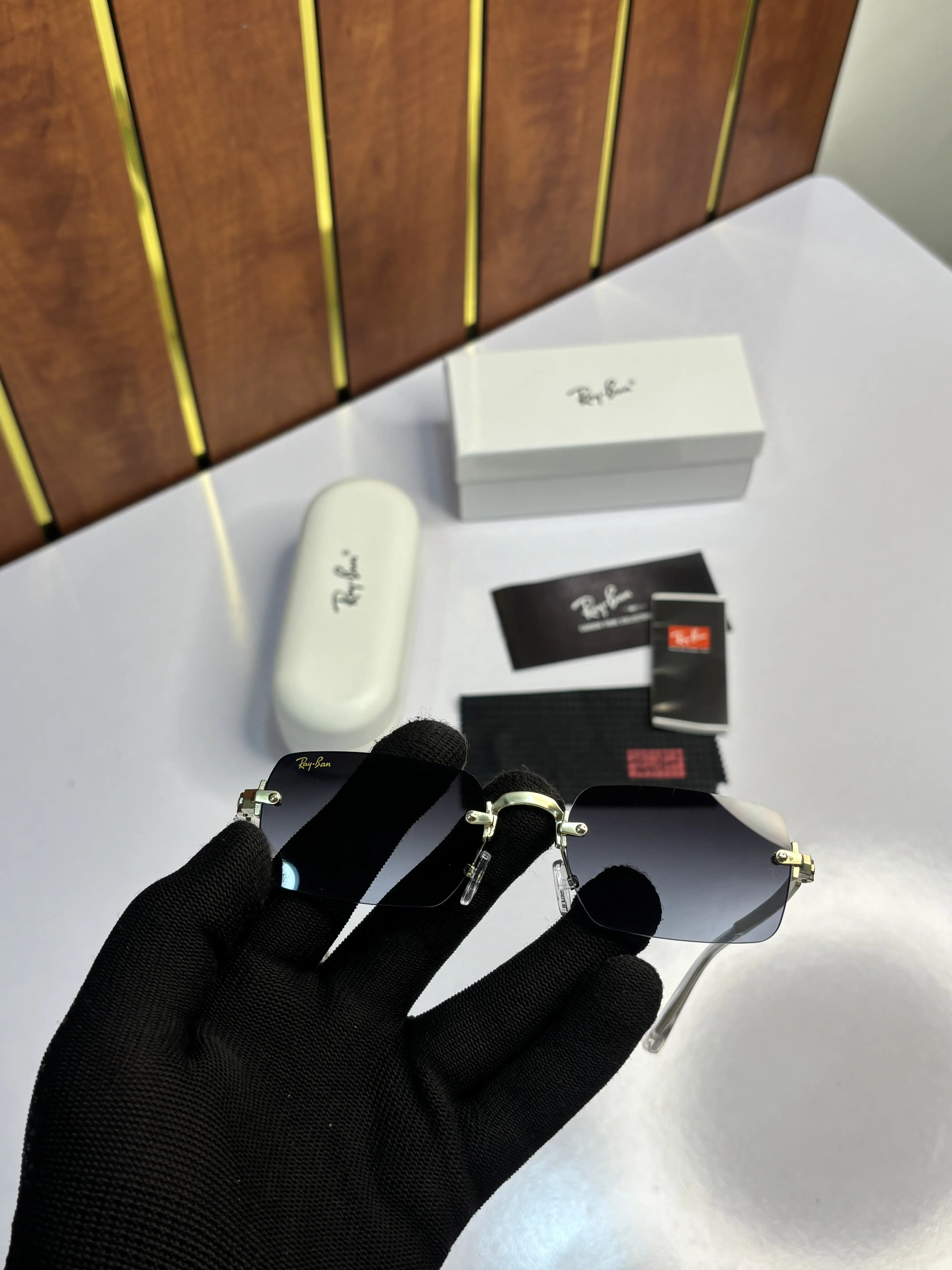 Rayban Rocky Asap Gold Blue 