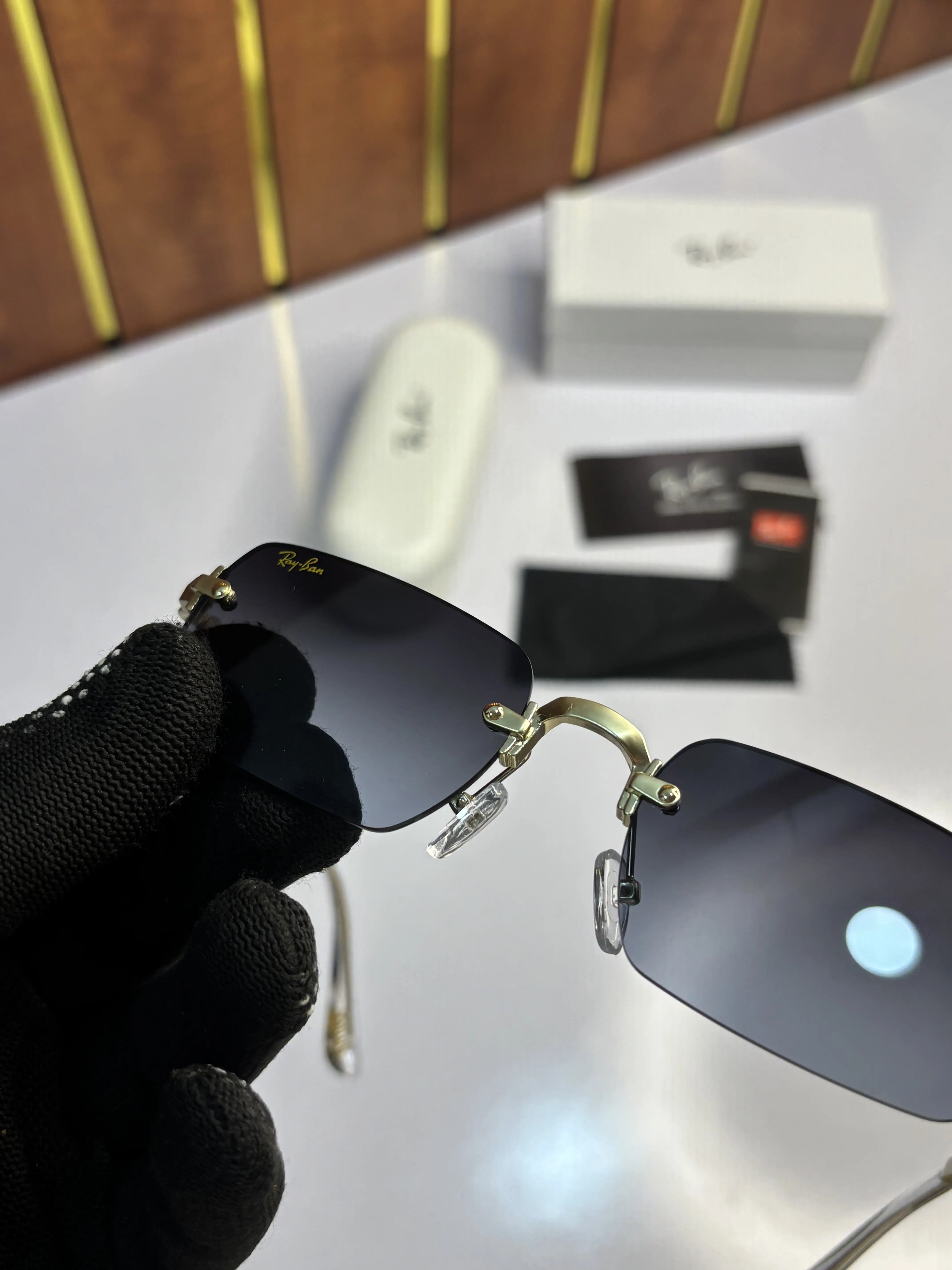 Rayban Rocky Asap Gold Blue 