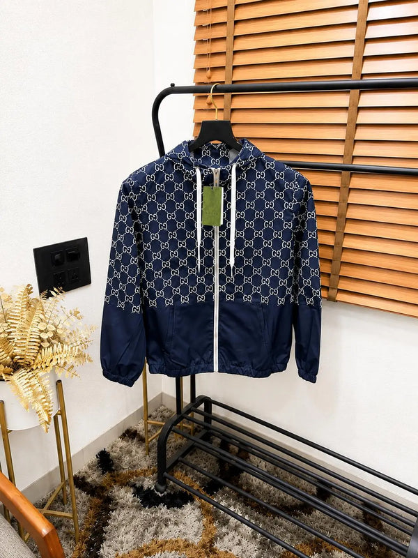 Gucc_i All Over GG Monogram Printed Turkey Imported Premium Light Weight Zipper Hoodie Jacket (DN 563)