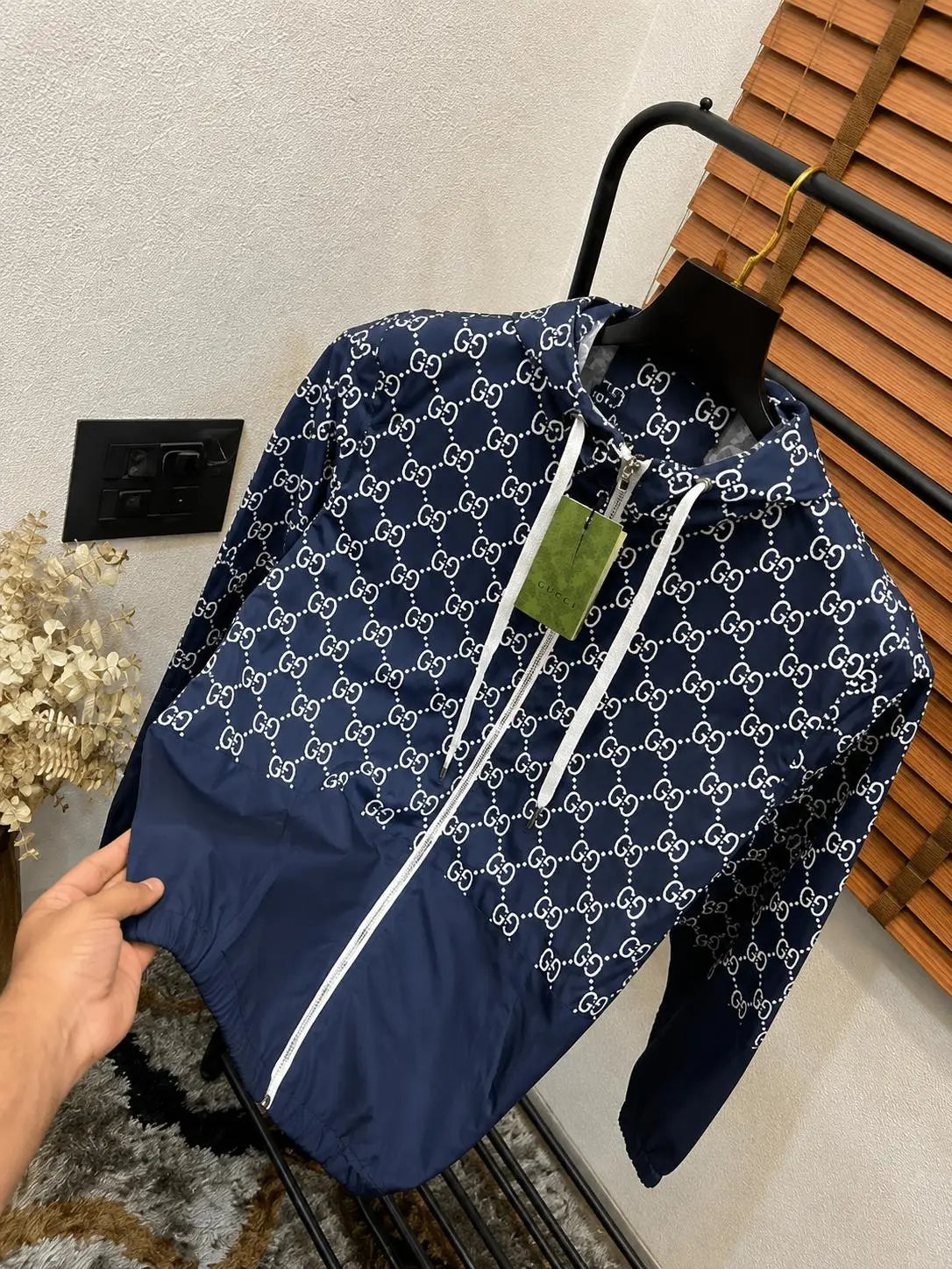 Gucc_i All Over GG Monogram Printed Turkey Imported Premium Light Weight Zipper Hoodie Jacket (DN 563)