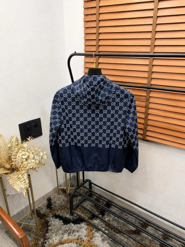 Gucc_i All Over GG Monogram Printed Turkey Imported Premium Light Weight Zipper Hoodie Jacket (DN 563)