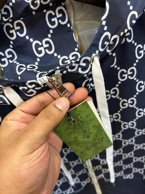 Gucc_i All Over GG Monogram Printed Turkey Imported Premium Light Weight Zipper Hoodie Jacket (DN 563)