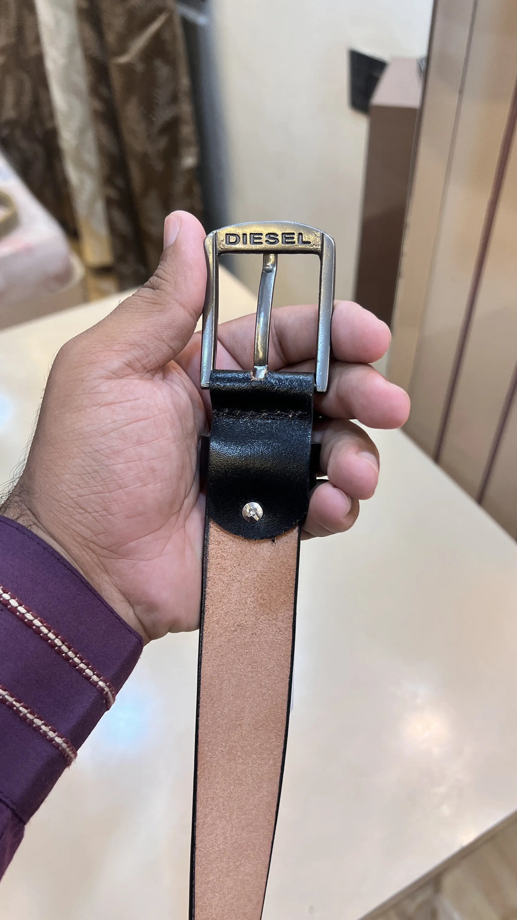 DIESEL PREMIUM QUALITY IMPORTED LEATHER BELT WITH BOX DL-002