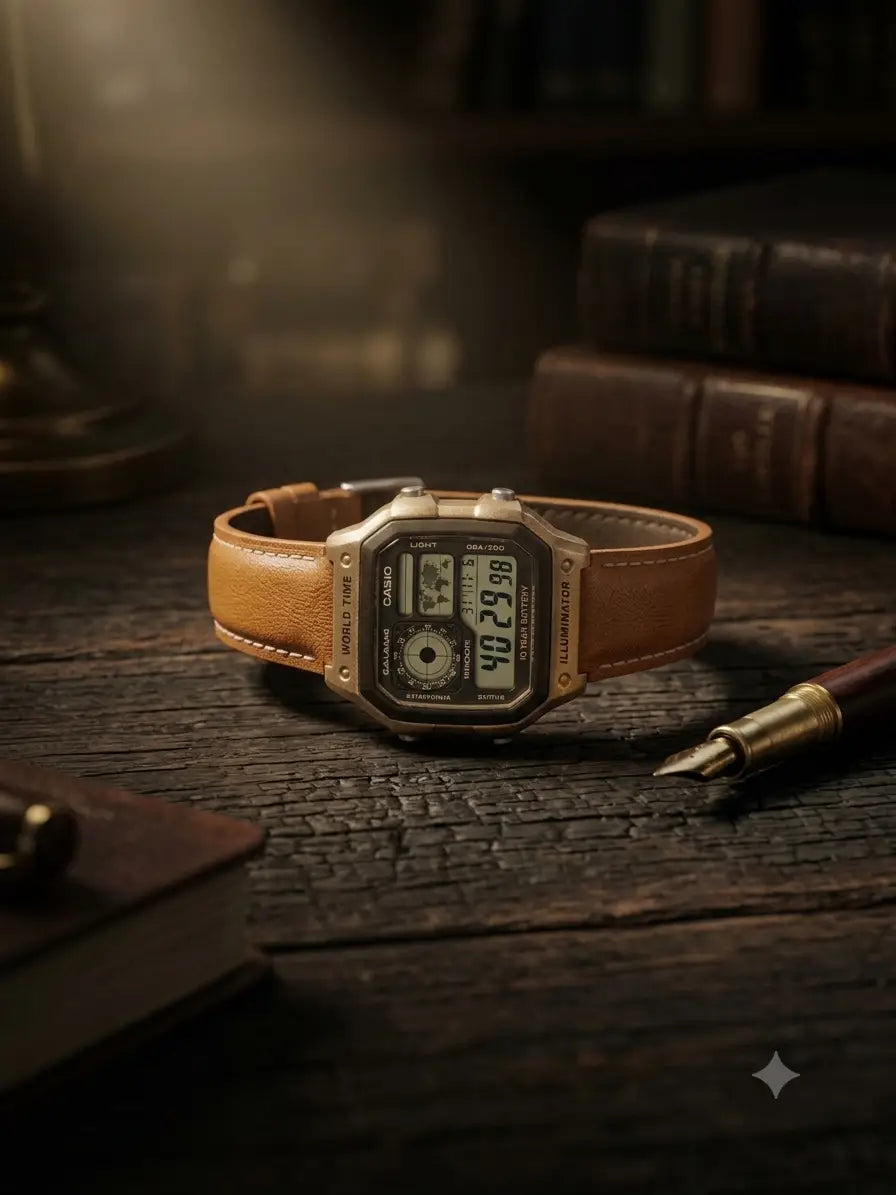 CASIO YOUTH ROSEGOLD BROWN