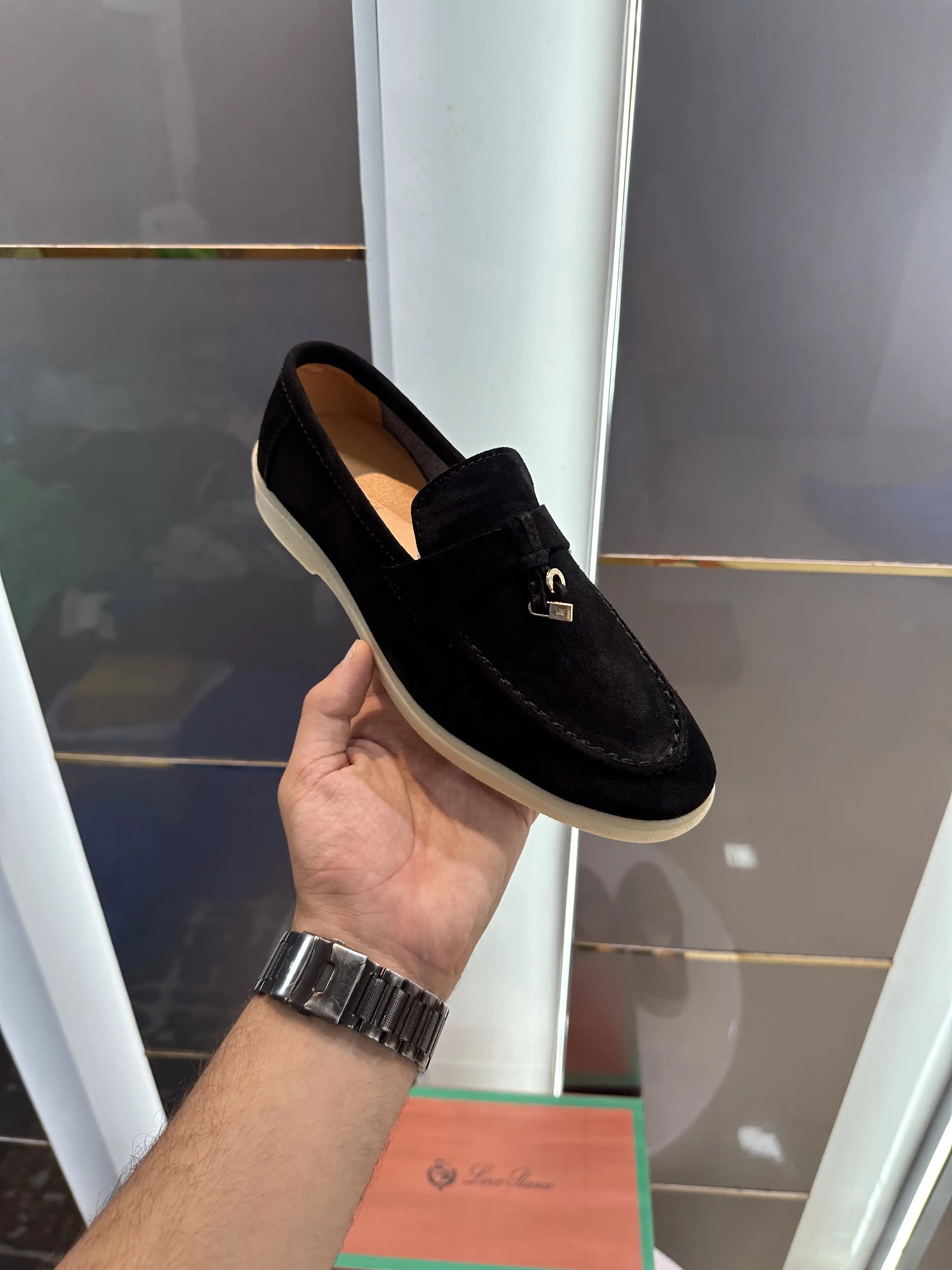 Loro_Piana Black Formal Loafer