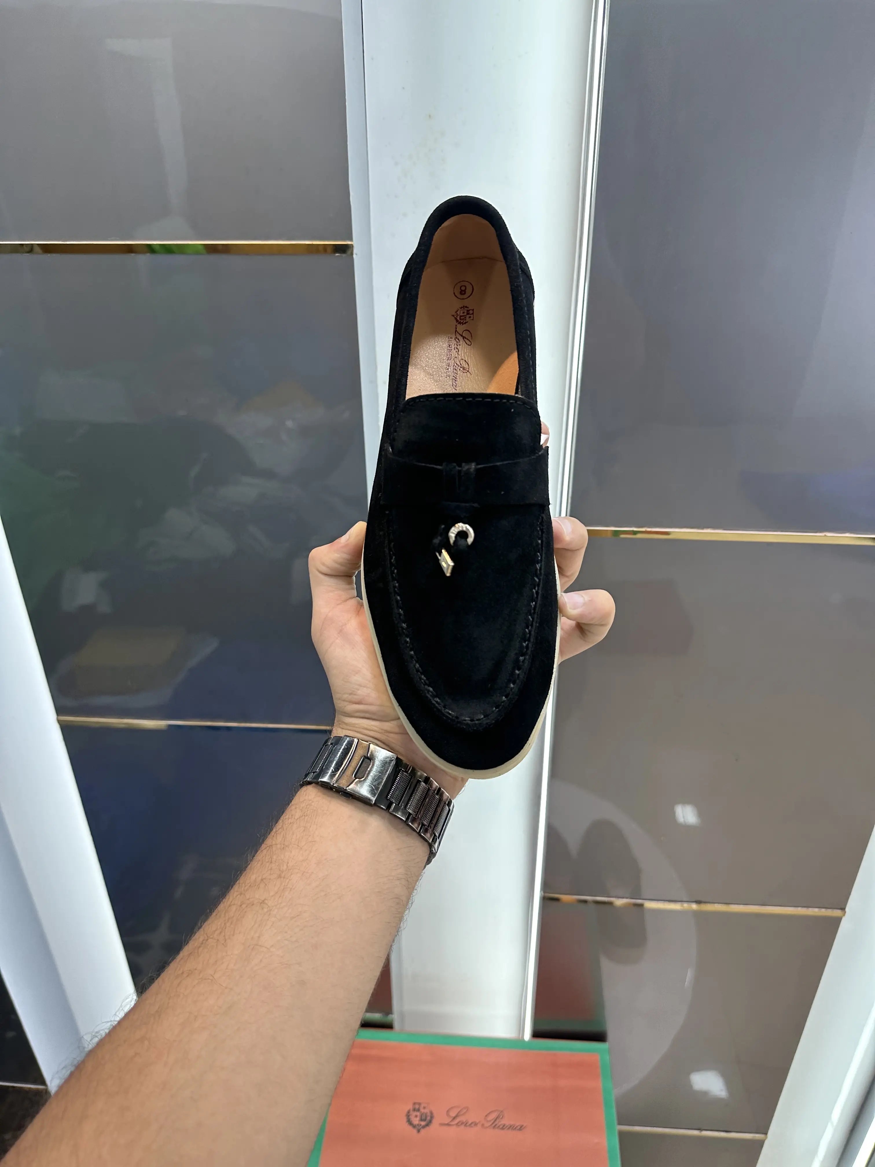 Loro_Piana Black Formal Loafer Secondary image