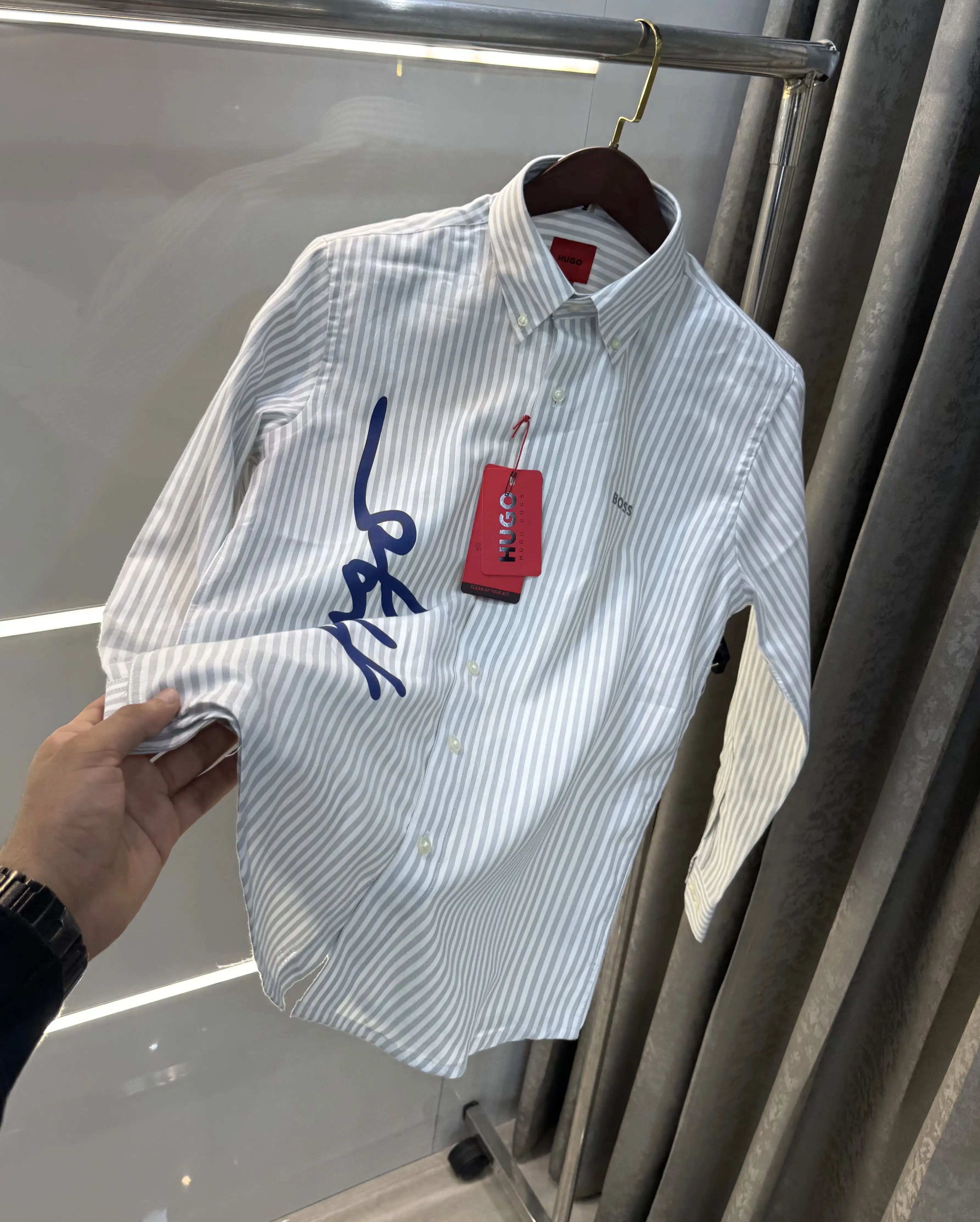 Hugo Boss Grey Logo Work Premium Shirt Secondary image