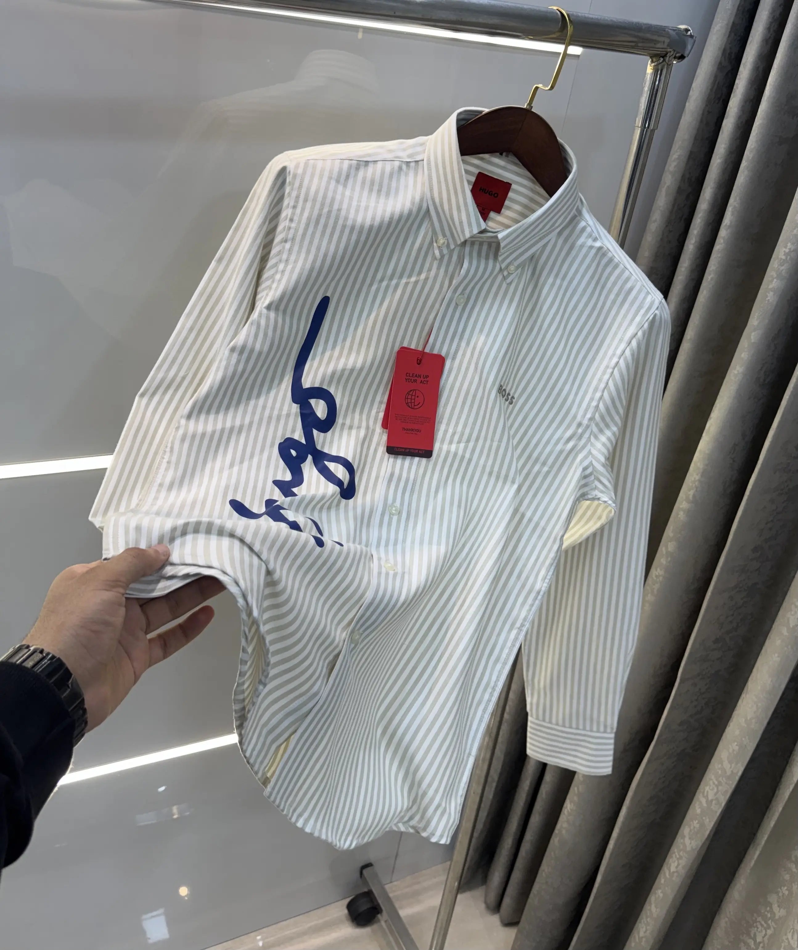 Hugo Boss Beige Logo Work Premium Shirt Secondary image
