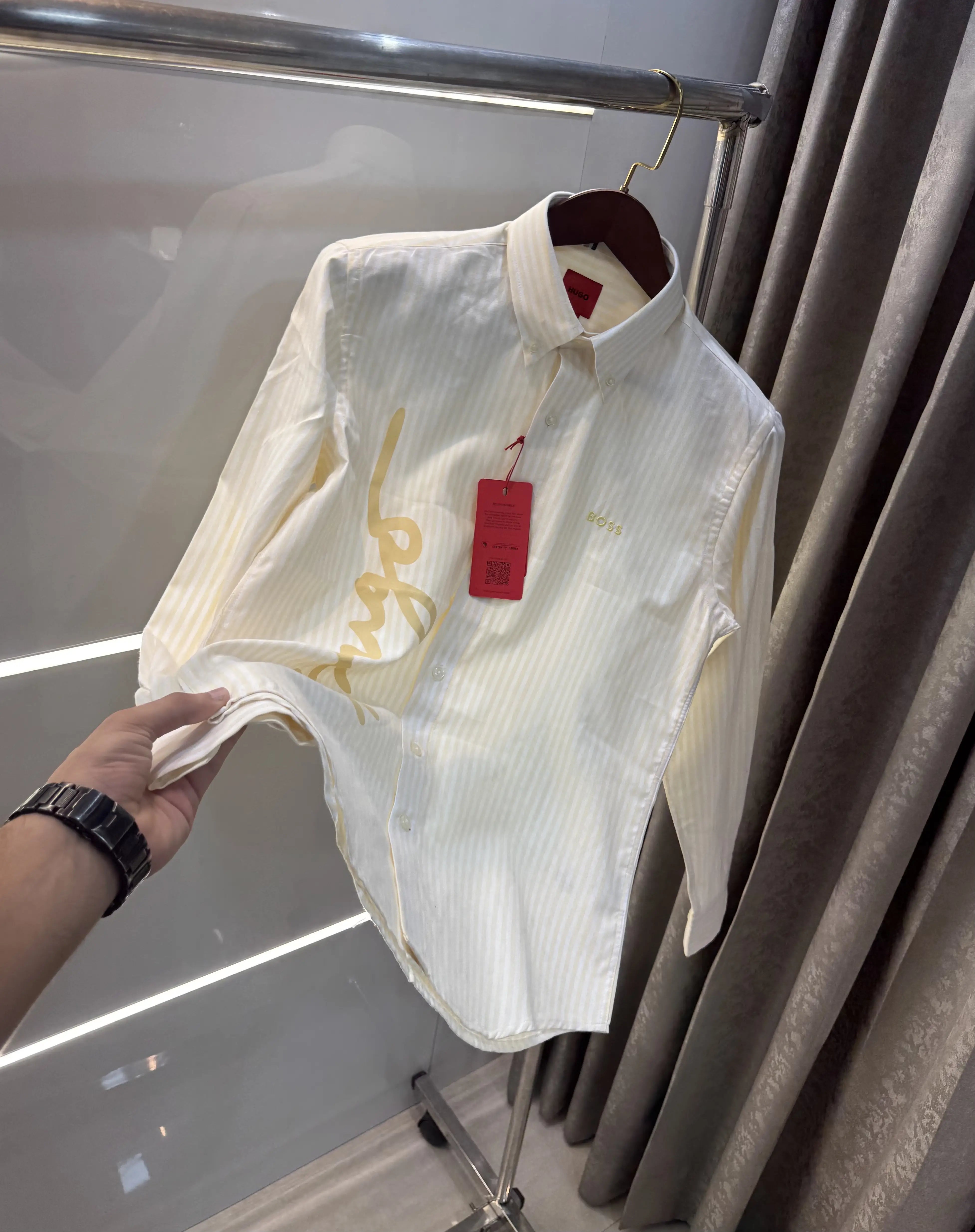 Hugo Boss Yellow Logo Work Premium Shirt Secondary image
