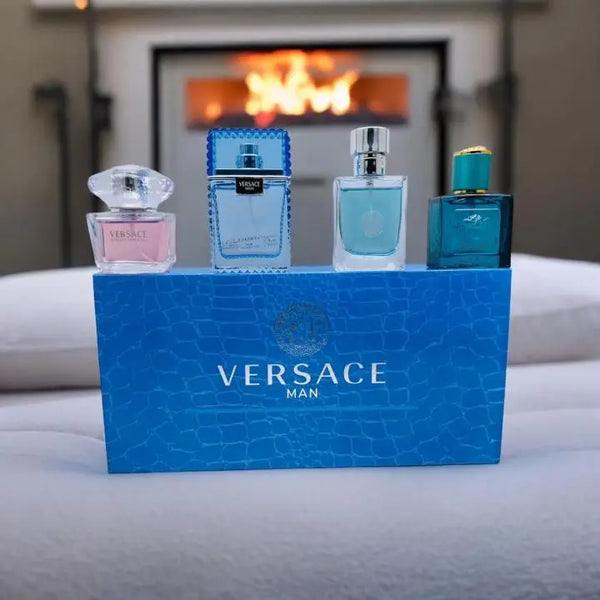 2007 Versace Man Miniature Variety Fragrance Gift Set (4 Pieces) - For Men & Women