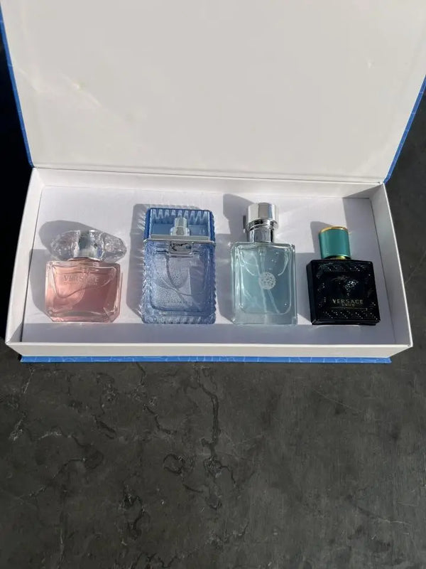 2007 Versace Man Miniature Variety Fragrance Gift Set (4 Pieces) - For Men & Women