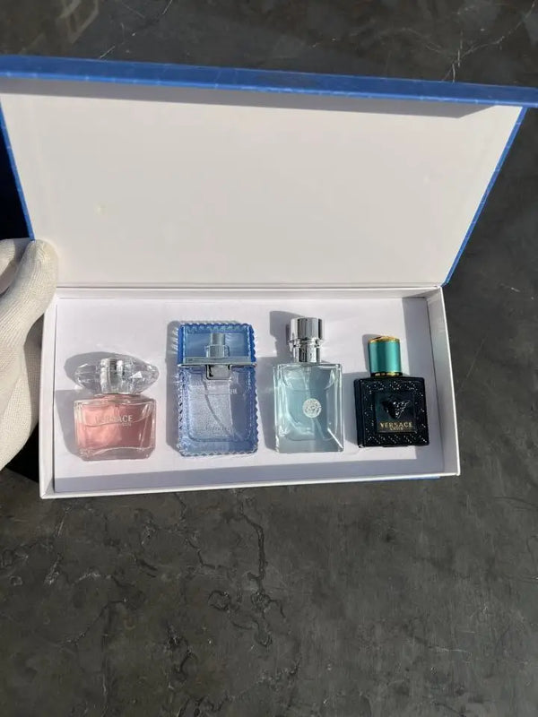 2007 Versace Man Miniature Variety Fragrance Gift Set (4 Pieces) - For Men & Women