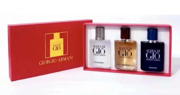2017 Giorgio Armani Acqua Di Giò Trio Miniature Gift Set (Profondo, Absolu, Pour Homme) - For Men
