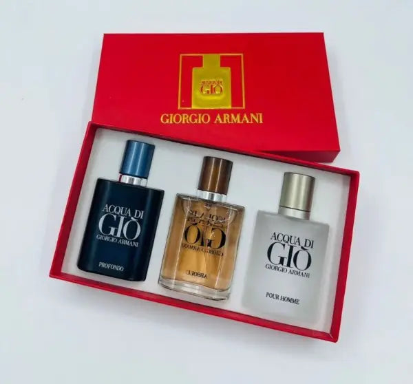 2017 Giorgio Armani Acqua Di Giò Trio Miniature Gift Set (Profondo, Absolu, Pour Homme) - For Men