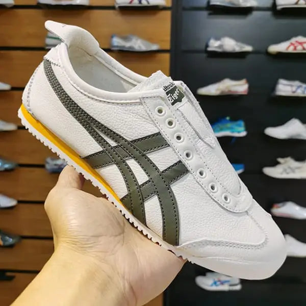 Onitsukaa Tigerr Mexico 66 Slip On Leather Cream Olive 408