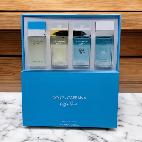 2008 Dolce & Gabbana Light Blue Pour Femme Miniature Gift Set 4 x 30ml - For Her
