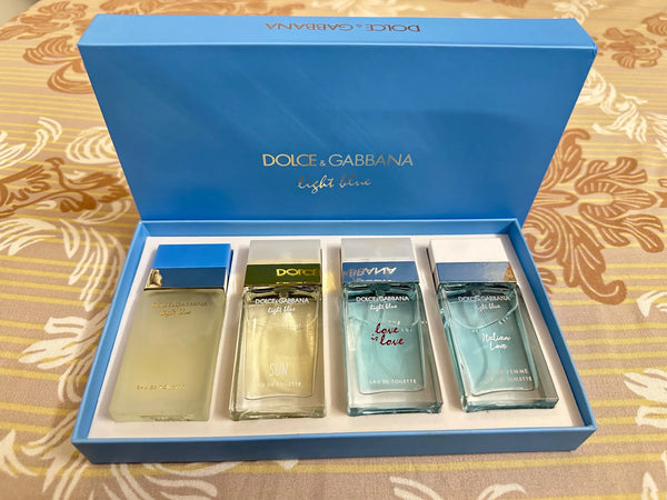 2008 Dolce & Gabbana Light Blue Pour Femme Miniature Gift Set 4 x 30ml - For Her