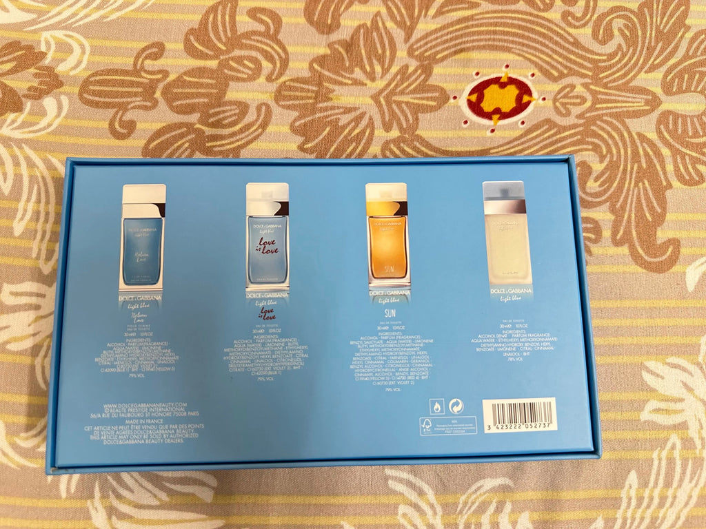 2008 Dolce & Gabbana Light Blue Pour Femme Miniature Gift Set 4 x 30ml - For Her