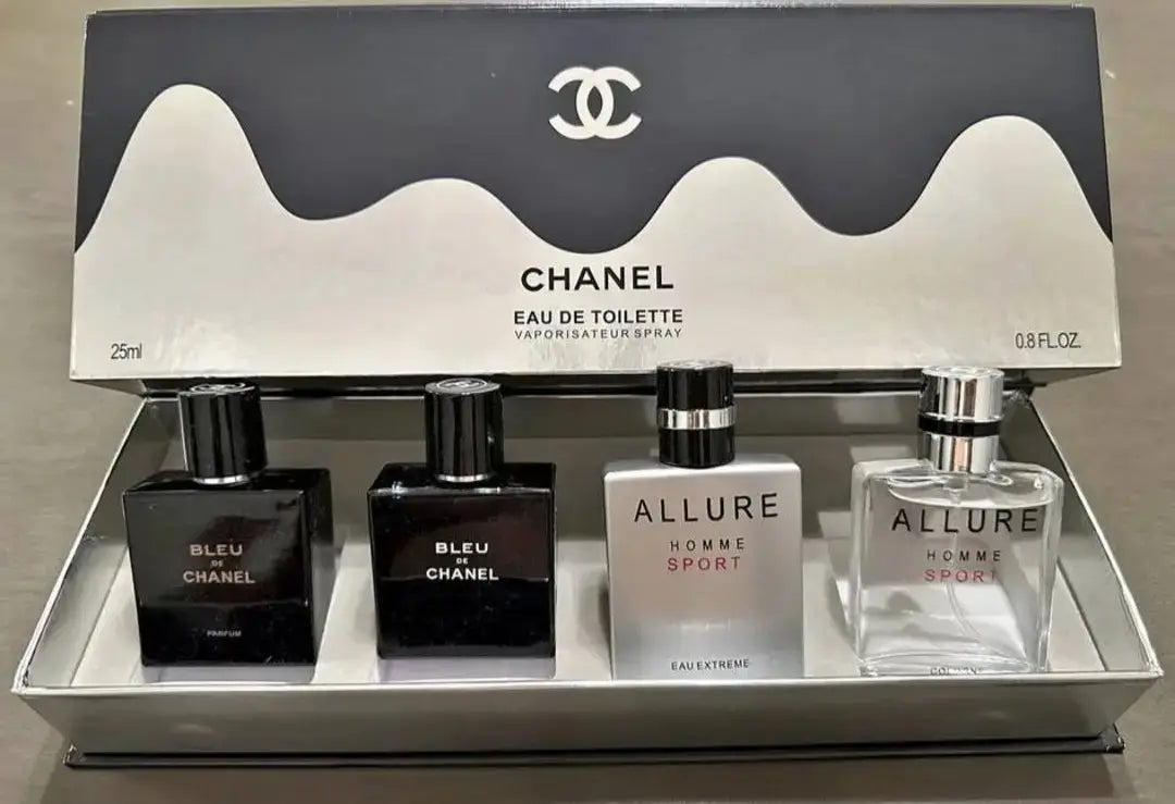 2020 Chanel Men's Miniature Fragrance Gift Set 4 x 25ml - For Him