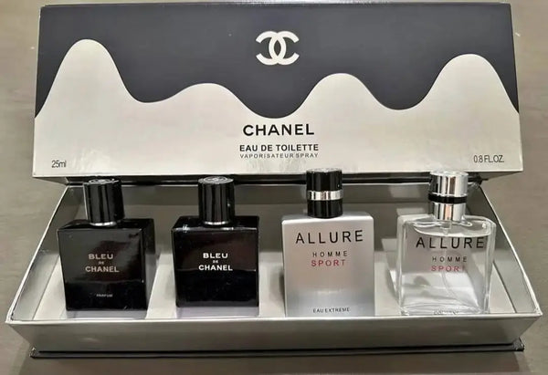 2020 Chanel Men's Miniature Fragrance Gift Set 4 x 25ml - For Him