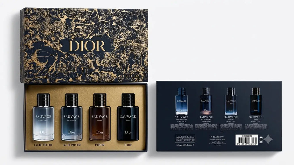 2005 Dior Sauvage Miniature Discovery Fragrance Gift Set 4 x 30ml - For Men
