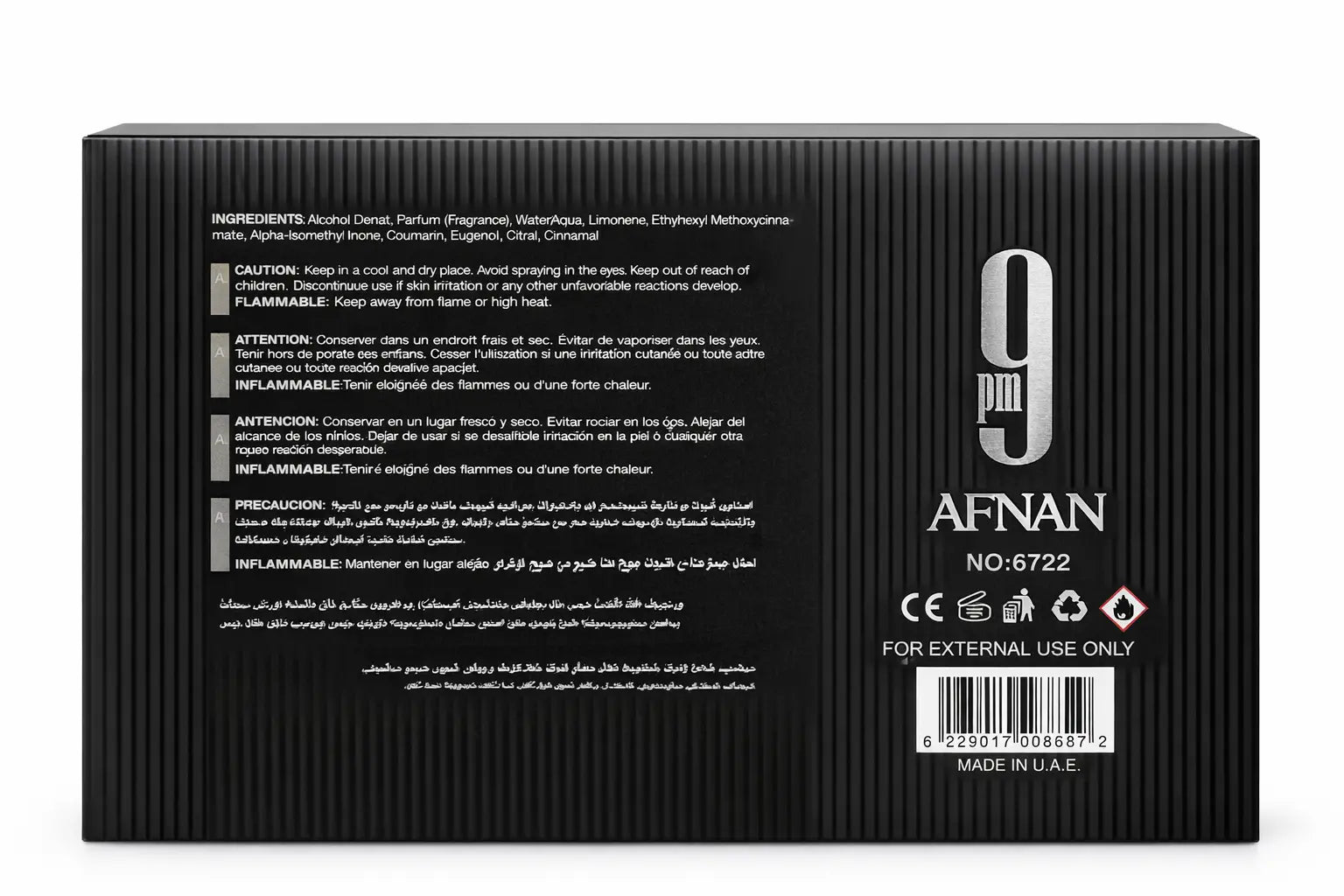 2012 Afnan 9am & 9pm Miniature Discovery Gift Set (4 x 30ml) - Unisex