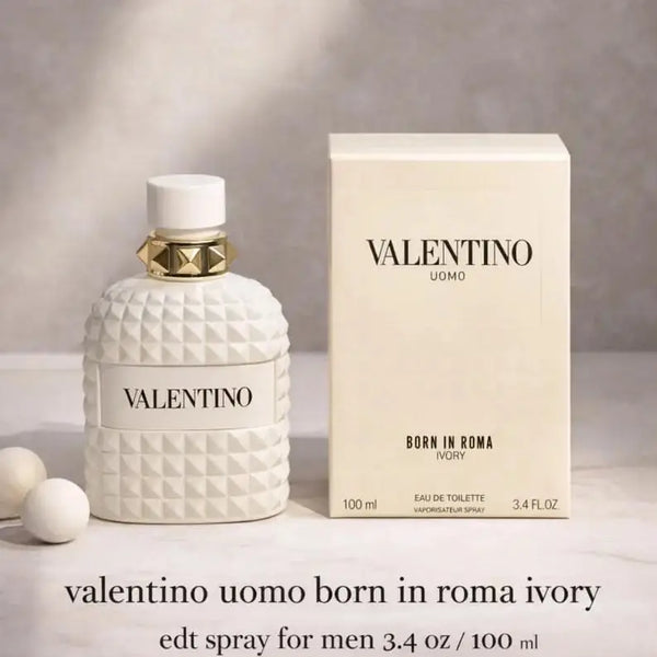 416 Valentino Uomo Born In Roma Ivory Eau De Toilette 100ml - For Men