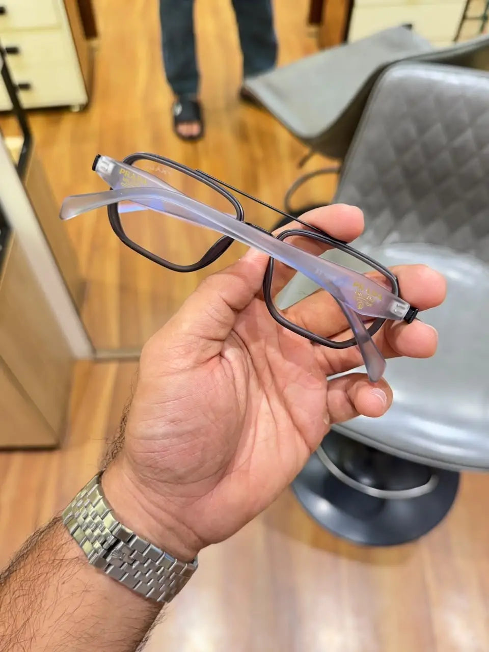 Prada 7384 grey plano