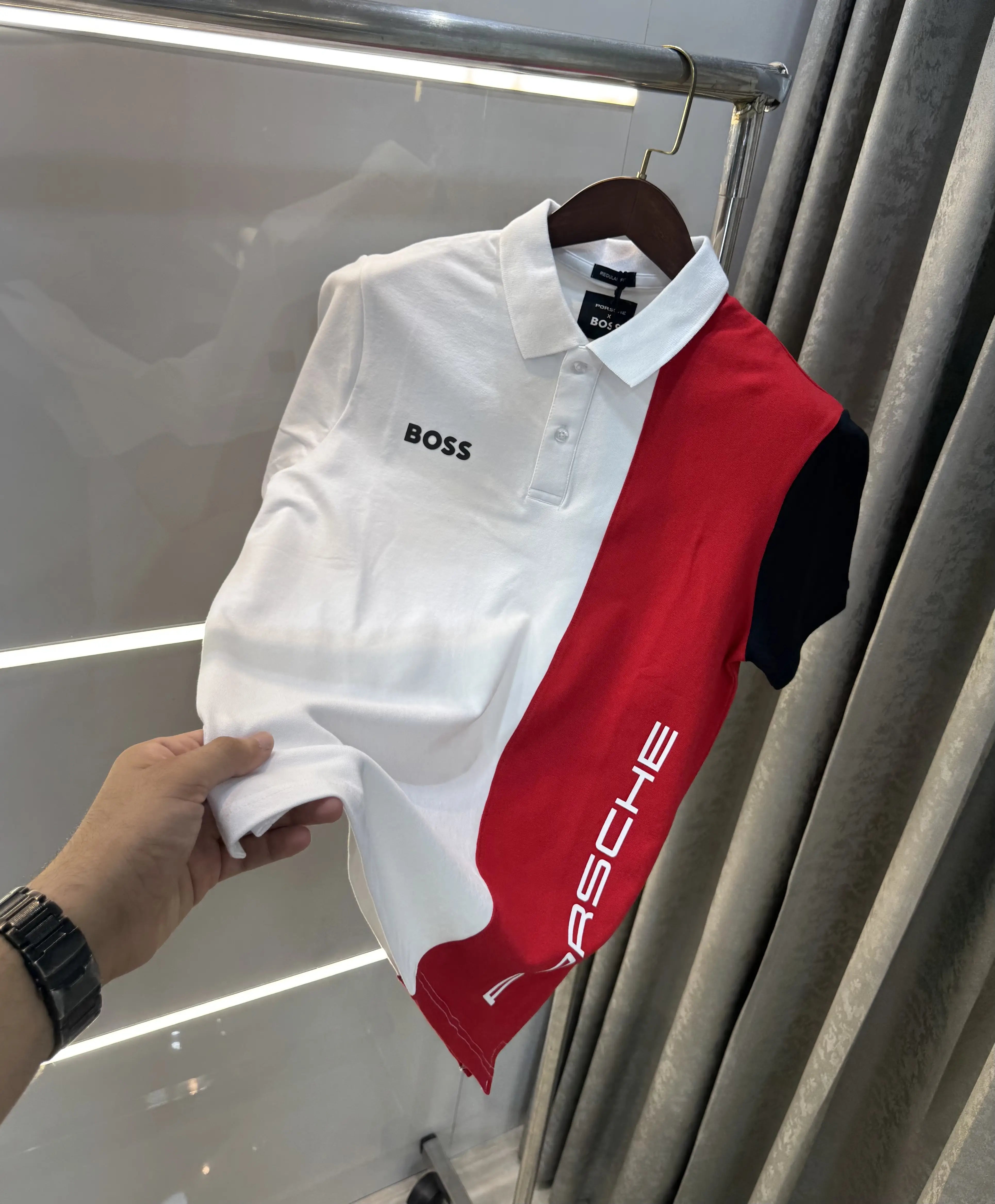 Hug o Boss White Porsch e Edition Premium Polo T-shirt Main image