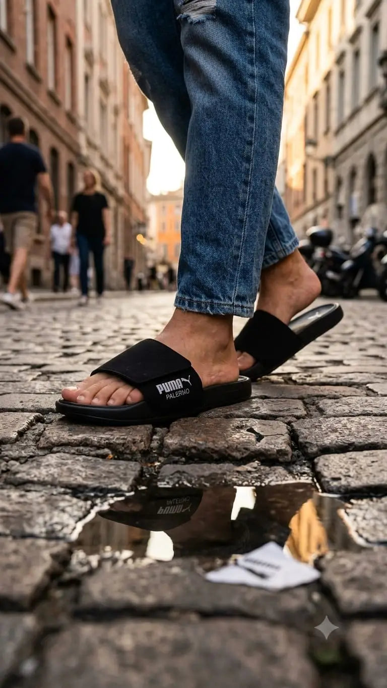 Puma Palermo Full Black Flip Flop 