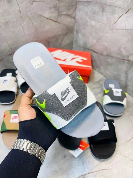 Nike Airmax 1 Premium Grey Green Flip Flop 