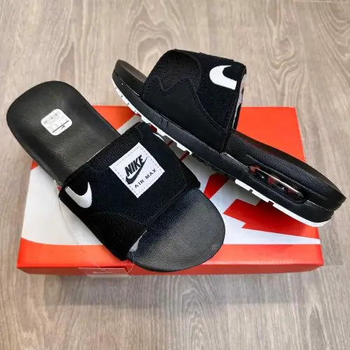 Nike Airmax 1 Premium Black White Flip Flop 