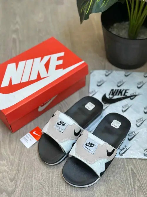 Nike Airmax 1 Premium White Black Flip Flop 