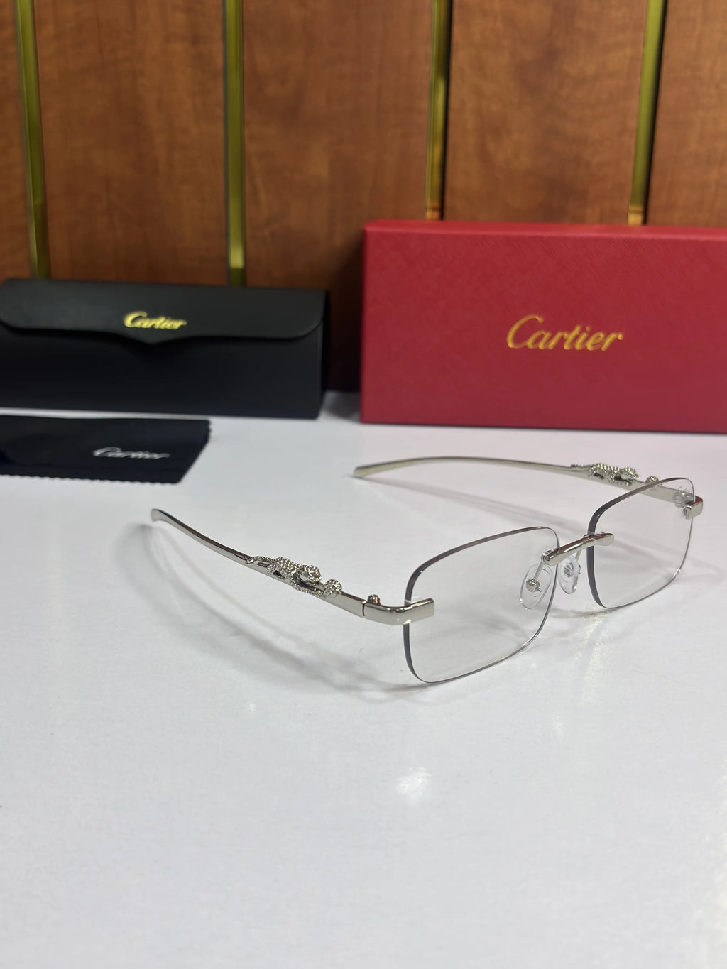 Cartier 1020 silver Day Night Color Changing Glass