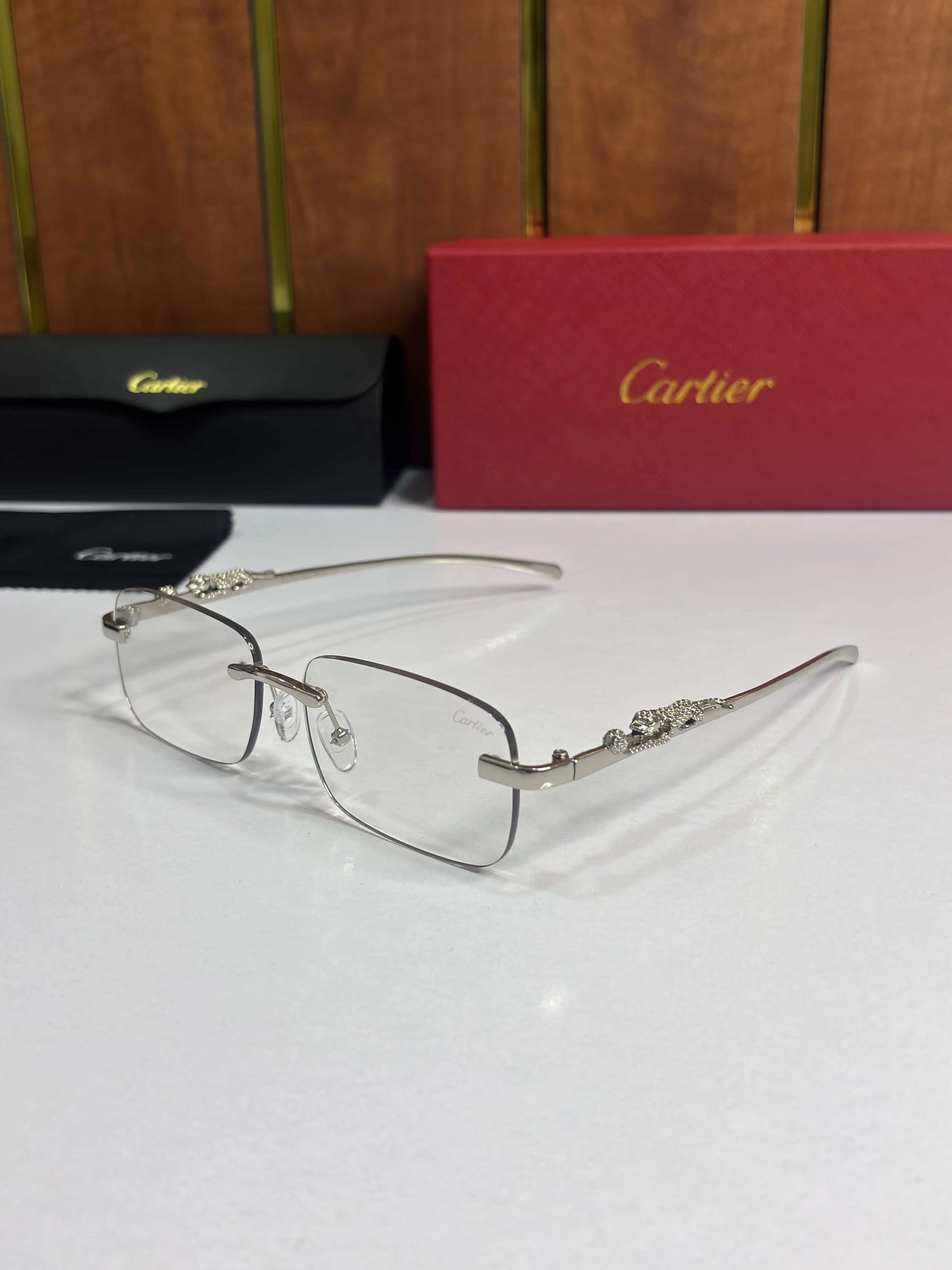 Cartier 1020 silver Day Night Color Changing Glass