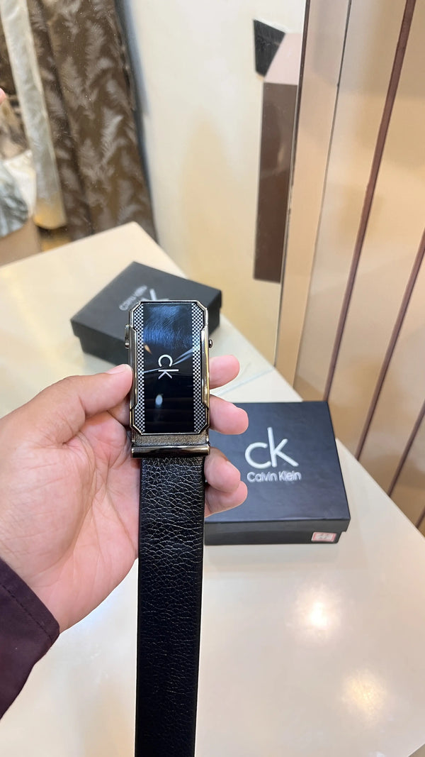 CK CALVIN KLEIN PREMIUM QUALITY IMPORTED AUTOLOCK BELT WITH OG BOX CK-122