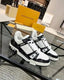 Loui s Vuittton LV Trainer Monogram White Black Denim With Accessories